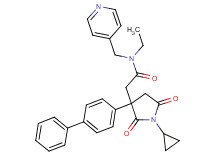 2-[3-(4-biphenylyl)-1-cyclopropyl-2,5-dioxo-3-pyrrolidinyl]-N-ethyl-N-(4-pyridinylmethyl)acetamide