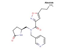 N-{[(2S)-5-oxo-2-pyrrolidinyl]methyl}-5-propyl-N-(3-pyridinylmethyl)-3-isoxazolecarboxamide