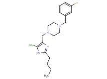 1-[(2-butyl-5-chloro-1H-imidazol-4-yl)methyl]-4-(3-fluorobenzyl)piperazine