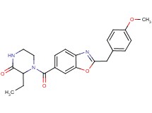 3-ethyl-4-{[2-(4-methoxybenzyl)-1,3-benzoxazol-6-yl]carbonyl}-2-piperazinone