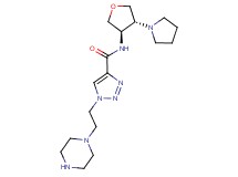 1-(2-piperazin-1-ylethyl)-N-[(3R*,4R*)-4-pyrrolidin-1-yltetrahydrofuran-3-yl]-1H-1,2,3-triazole-4-carboxamide