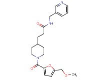 3-{1-[5-(methoxymethyl)-2-furoyl]-4-piperidinyl}-N-(3-pyridinylmethyl)propanamide
