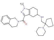 3-(3,4-dihydro-2(1H)-isoquinolinylcarbonyl)-1-methyl-N-{[1-(1-piperidinyl)cyclopentyl]methyl}-4,5,6,7-tetrahydro-1H-indazol-5-amine