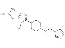 ({5-[1-(1H-imidazol-1-ylacetyl)piperidin-4-yl]-4-methyl-4H-1,2,4-triazol-3-yl}methyl)dimethylamine