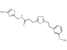 3-{5-[2-(3-methoxyphenyl)ethyl]-1,3,4-oxadiazol-2-yl}-N-[(4-methyl-1,3-thiazol-2-yl)methyl]propanamide
