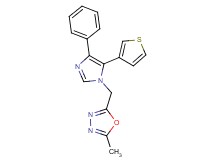 2-methyl-5-{[4-phenyl-5-(3-thienyl)-1H-imidazol-1-yl]methyl}-1,3,4-oxadiazole