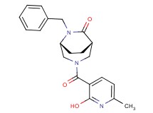 rel-(1S,5R)-6-benzyl-3-[(2-hydroxy-6-methyl-3-pyridinyl)carbonyl]-3,6-diazabicyclo[3.2.2]nonan-7-one