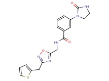 3-(2-oxoimidazolidin-1-yl)-N-{[3-(2-thienylmethyl)-1,2,4-oxadiazol-5-yl]methyl}benzamide
