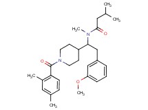 N-[1-[1-(2,4-dimethylbenzoyl)-4-piperidinyl]-2-(3-methoxyphenyl)ethyl]-N,3-dimethylbutanamide