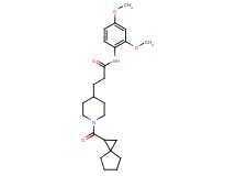 N-(2,4-dimethoxyphenyl)-3-[1-(spiro[2.4]hept-1-ylcarbonyl)-4-piperidinyl]propanamide