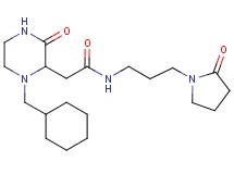 2-[1-(cyclohexylmethyl)-3-oxo-2-piperazinyl]-N-[3-(2-oxo-1-pyrrolidinyl)propyl]acetamide