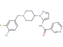 N-{1-[1-(4-chloro-3-fluorobenzyl)-4-piperidinyl]-1H-pyrazol-5-yl}nicotinamide