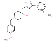 1-(4-methoxybenzyl)-4-{[3-(3-methoxyphenyl)-5-isoxazolyl]methyl}-4-piperidinol