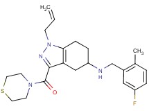 1-allyl-N-(5-fluoro-2-methylbenzyl)-3-(4-thiomorpholinylcarbonyl)-4,5,6,7-tetrahydro-1H-indazol-5-amine