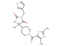 5-{1-[(2,4-dimethyl-1,3-thiazol-5-yl)carbonyl]-4-piperidinyl}-5-methyl-3-(3-thienylmethyl)-2,4-imidazolidinedione
