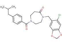 4-[(6-chloro-1,3-benzodioxol-5-yl)methyl]-1-(4-isobutylbenzoyl)-1,4-diazepan-5-one