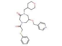 4-[(phenylthio)acetyl]-6-(4-pyridinylmethoxy)-1-(tetrahydro-2H-pyran-4-ylmethyl)-1,4-diazepan-2-one