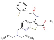 methyl 6-[(diallylamino)methyl]-3-{[(2-fluorophenyl)acetyl]amino}thieno[2,3-b]pyridine-2-carboxylate