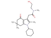 2-(1-cyclohexyl-2,6,6-trimethyl-4-oxo-4,5,6,7-tetrahydro-1H-indol-3-yl)-N-(2-hydroxyethyl)-N-methylacetamide