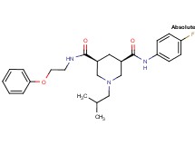 (3R,5S)-N-(4-fluorophenyl)-1-isobutyl-N'-(2-phenoxyethyl)-3,5-piperidinedicarboxamide