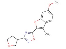 5-(6-methoxy-3-methyl-1-benzofuran-2-yl)-3-(tetrahydrofuran-3-yl)-1,2,4-oxadiazole