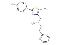 N-{[2-(4-chlorophenyl)-5-methyl-1,3-oxazol-4-yl]methyl}-N-methyl-2-(2-pyridinyl)ethanamine