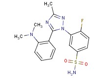 3-{5-[2-(dimethylamino)phenyl]-3-methyl-1H-1,2,4-triazol-1-yl}-4-fluorobenzenesulfonamide