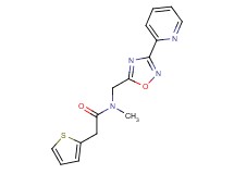 N-methyl-N-{[3-(2-pyridinyl)-1,2,4-oxadiazol-5-yl]methyl}-2-(2-thienyl)acetamide