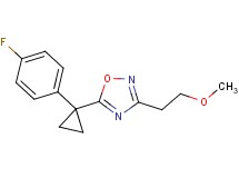 5-[1-(4-fluorophenyl)cyclopropyl]-3-(2-methoxyethyl)-1,2,4-oxadiazole