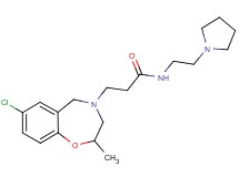 3-(7-chloro-2-methyl-2,3-dihydro-1,4-benzoxazepin-4(5H)-yl)-N-[2-(1-pyrrolidinyl)ethyl]propanamide