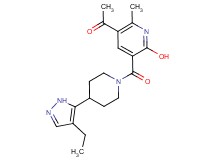 1-(5-{[4-(4-ethyl-1H-pyrazol-5-yl)-1-piperidinyl]carbonyl}-6-hydroxy-2-methyl-3-pyridinyl)ethanone