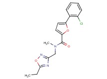 5-(2-chlorophenyl)-N-[(5-ethyl-1,2,4-oxadiazol-3-yl)methyl]-N-methyl-2-furamide