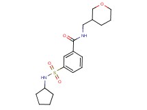 3-[(cyclopentylamino)sulfonyl]-N-(tetrahydro-2H-pyran-3-ylmethyl)benzamide