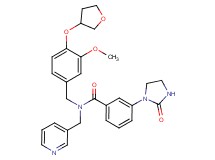 N-[3-methoxy-4-(tetrahydro-3-furanyloxy)benzyl]-3-(2-oxo-1-imidazolidinyl)-N-(3-pyridinylmethyl)benzamide