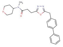 3-[5-(4-biphenylylmethyl)-1,3,4-oxadiazol-2-yl]-N-methyl-N-(tetrahydro-2H-pyran-4-yl)propanamide