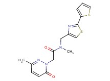 N-methyl-2-(3-methyl-6-oxo-1(6H)-pyridazinyl)-N-{[2-(2-thienyl)-1,3-thiazol-4-yl]methyl}acetamide