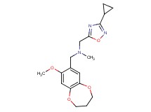 1-(3-cyclopropyl-1,2,4-oxadiazol-5-yl)-N-[(8-methoxy-3,4-dihydro-2H-1,5-benzodioxepin-7-yl)methyl]-N-methylmethanamine
