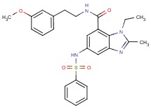1-ethyl-N-[2-(3-methoxyphenyl)ethyl]-2-methyl-5-[(phenylsulfonyl)amino]-1H-benzimidazole-7-carboxamide