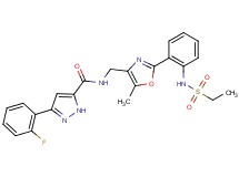 N-[(2-{2-[(ethylsulfonyl)amino]phenyl}-5-methyl-1,3-oxazol-4-yl)methyl]-3-(2-fluorophenyl)-1H-pyrazole-5-carboxamide