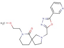 7-(2-methoxyethyl)-2-[(5-pyridin-3-yl-1,3,4-oxadiazol-2-yl)methyl]-2,7-diazaspiro[4.5]decan-6-one
