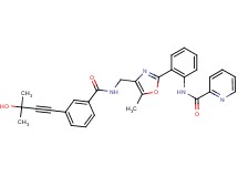 N-{2-[4-({[3-(3-hydroxy-3-methyl-1-butyn-1-yl)benzoyl]amino}methyl)-5-methyl-1,3-oxazol-2-yl]phenyl}-2-pyridinecarboxamide