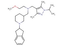 N-{[1-(2,3-dihydro-1H-inden-2-yl)-3-piperidinyl]methyl}-N-[(1-isopropyl-3,5-dimethyl-1H-pyrazol-4-yl)methyl]-2-methoxyethanamine
