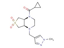 (4aR*,7aS*)-1-(cyclopropylcarbonyl)-4-[(1-methyl-1H-pyrazol-4-yl)methyl]octahydrothieno[3,4-b]pyrazine 6,6-dioxide