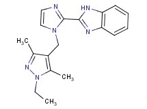 2-{1-[(1-ethyl-3,5-dimethyl-1H-pyrazol-4-yl)methyl]-1H-imidazol-2-yl}-1H-benzimidazole