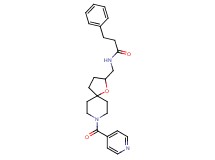 N-[(8-isonicotinoyl-1-oxa-8-azaspiro[4.5]dec-2-yl)methyl]-3-phenylpropanamide