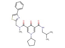 1-cyclopentyl-N'-isobutyl-N-methyl-4-oxo-N-[(4-phenyl-1,3-thiazol-2-yl)methyl]-1,4-dihydro-3,5-pyridinedicarboxamide
