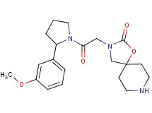 3-{2-[2-(3-methoxyphenyl)-1-pyrrolidinyl]-2-oxoethyl}-1-oxa-3,8-diazaspiro[4.5]decan-2-one hydrochloride