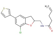 N-{[7-chloro-5-(3-thienyl)-2,3-dihydro-1-benzofuran-2-yl]methyl}-4-pentenamide