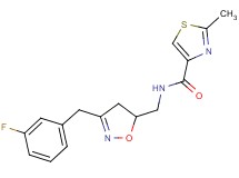 N-{[3-(3-fluorobenzyl)-4,5-dihydro-5-isoxazolyl]methyl}-2-methyl-1,3-thiazole-4-carboxamide
