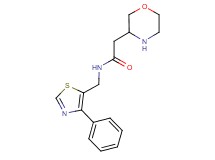2-(3-morpholinyl)-N-[(4-phenyl-1,3-thiazol-5-yl)methyl]acetamide hydrochloride
